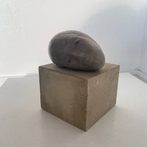 Bronze Resin Resting Head by Ingrid Boucher