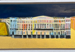Prussian Blue With Gold Leaf Panorama