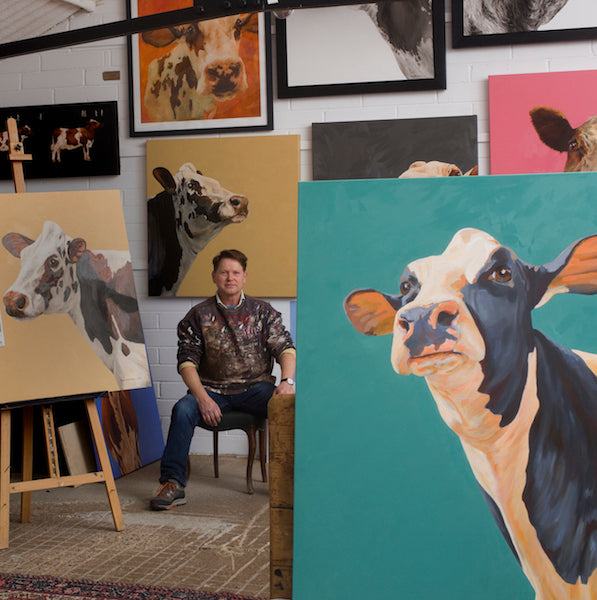 John Marshall - the inspiration behind his new solo show 'The Cows'.