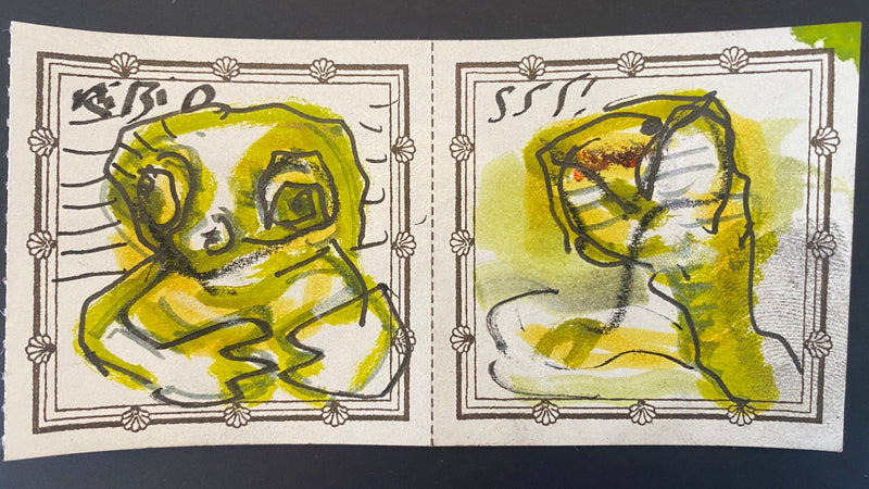 Pair Of Original Artworks on Medium Letterpress Label 2