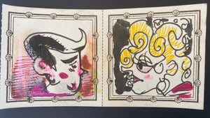 Pair Of Original Artworks on Medium Letterpress Label 15