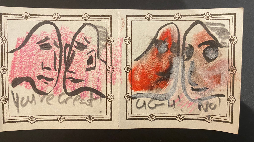 Pair Of Original Artworks on Medium Letterpress Label 36