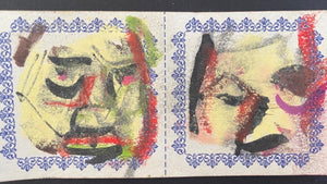 Pair Of Original Artwork on Letterpress label 268