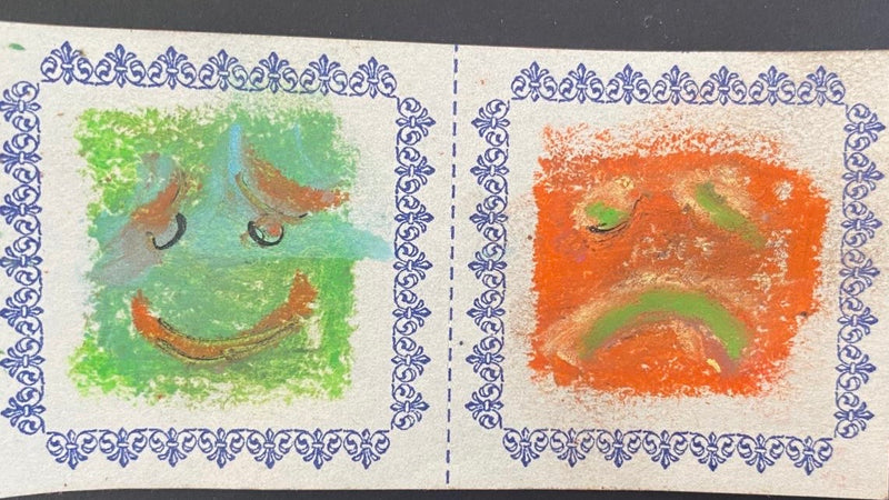 Pair Of Original Artwork on Letterpress Label 242