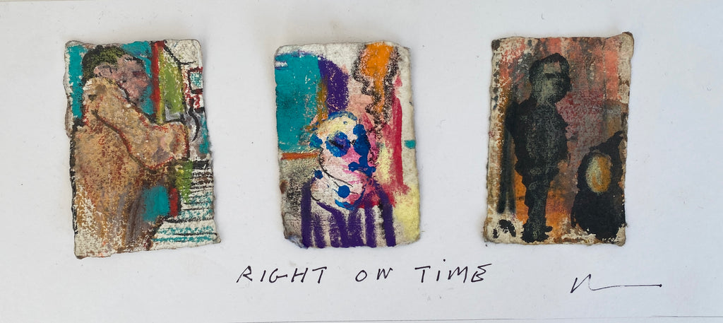 Story Board  of 3 Artworks ‘RIGHT ON TIME’ (unframed )