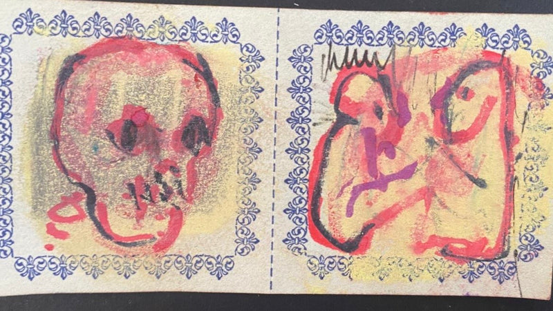 Pair Of Original Artwork on Letterpress Label 245