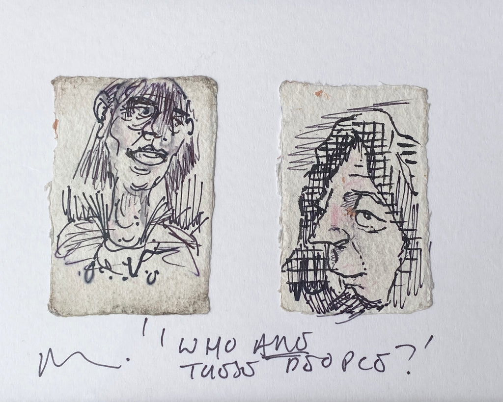 Story Board Of 2 Artworks ' WHO ARE THOSE PEOPLE ' ( unframed )