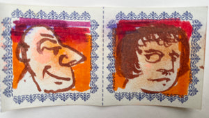 Pair Of Original Artwork on Letterpress Label 10