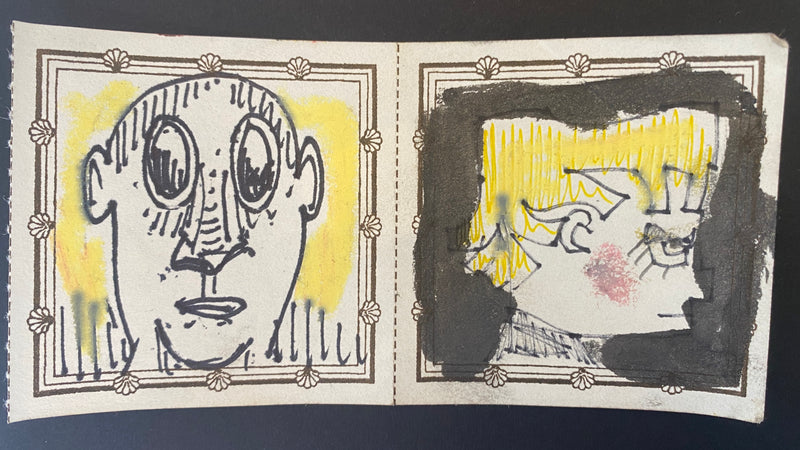 Pair Of Original Artworks on Medium Letterpress Label 26