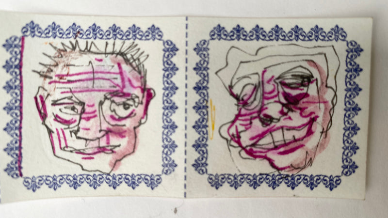 Pair Of Original Artwork on Letterpress Label 3