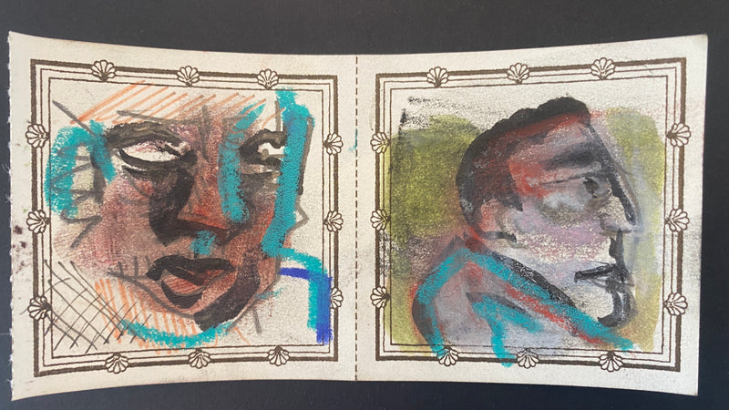 Pair Of Original Artworks on Medium Letterpress Label 21