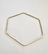 Silver Hexagon Bangle