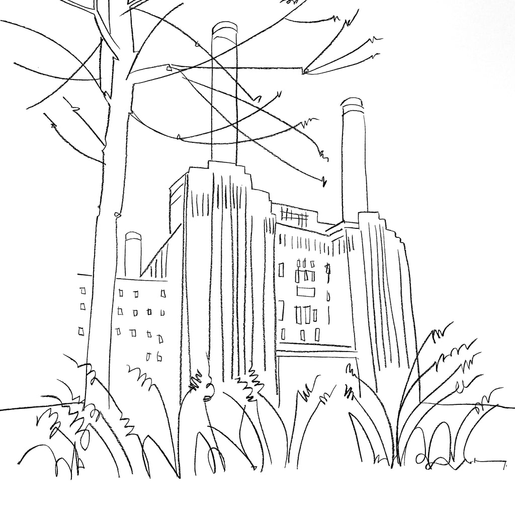 Battersea Power Station with Tree
