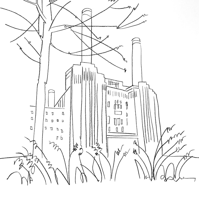 Battersea Power Station with Tree