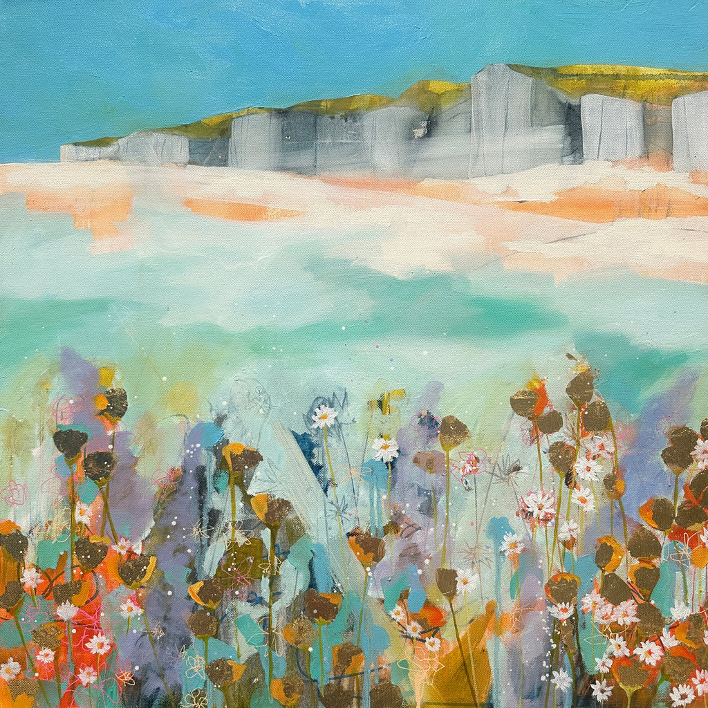 Californian Poppies and Sussex Cliffs