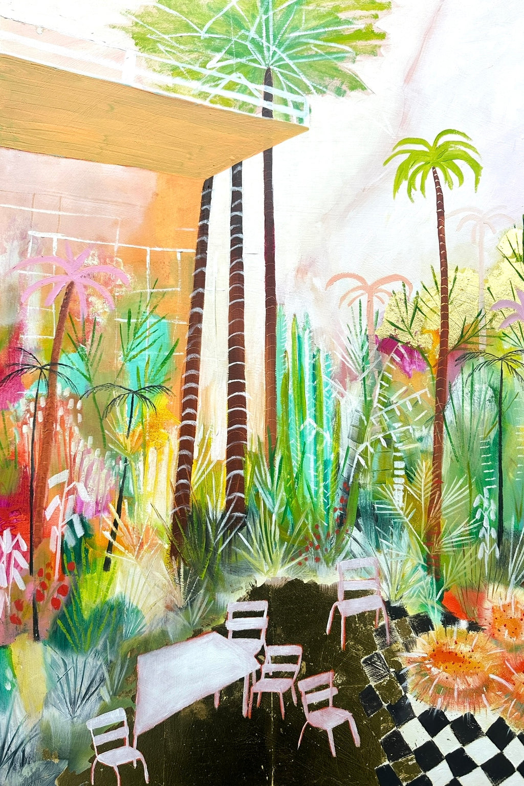 Seat Amongst The Palms In Le Jardin Majorelle