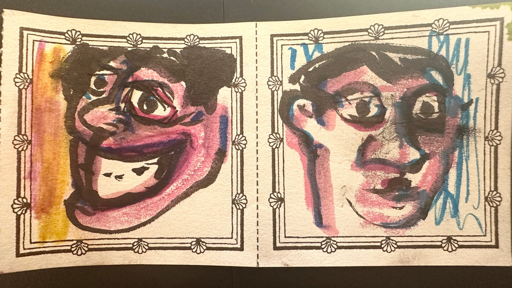 Pair Of Original Artworks on Medium Letterpress Label 42