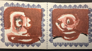 Pair Of Original Artwork on Letterpress Label 91