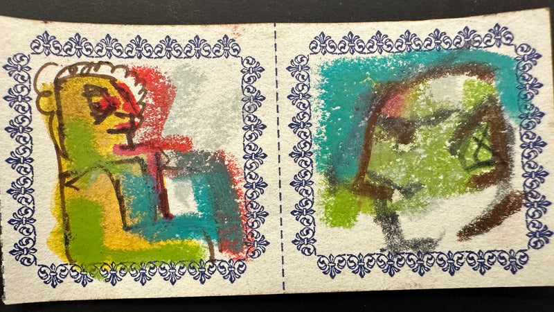 Pair Of Original Artwork on Letterpress label 279