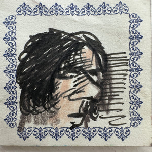 Framed Original Artwork On Letterpress Label 1034