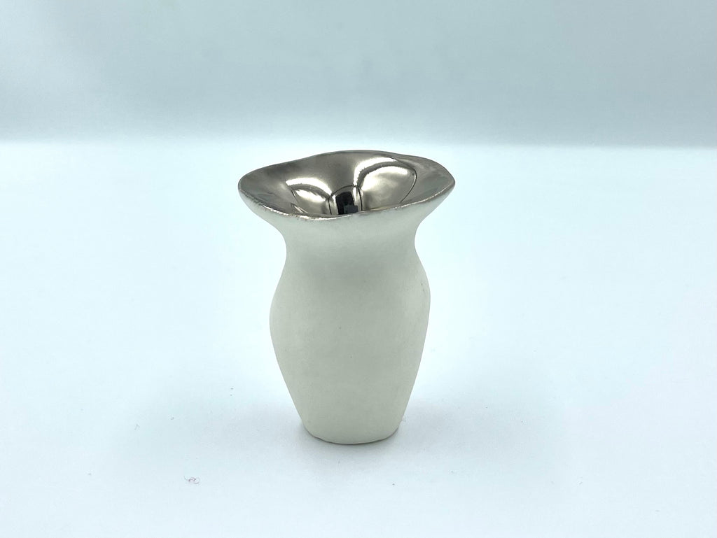 Miniature White Porcelain Vase 5cm