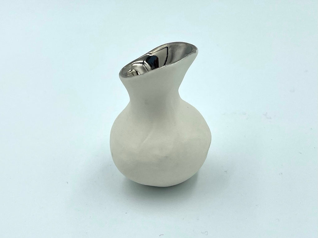 Miniature White Porcelain Vase 6cm