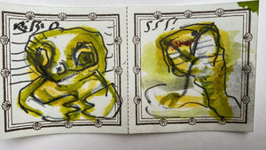 Pair Of Original Artworks on Medium Letterpress Label 2