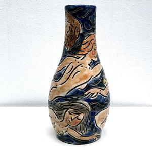 Tall Dark Blue Vase