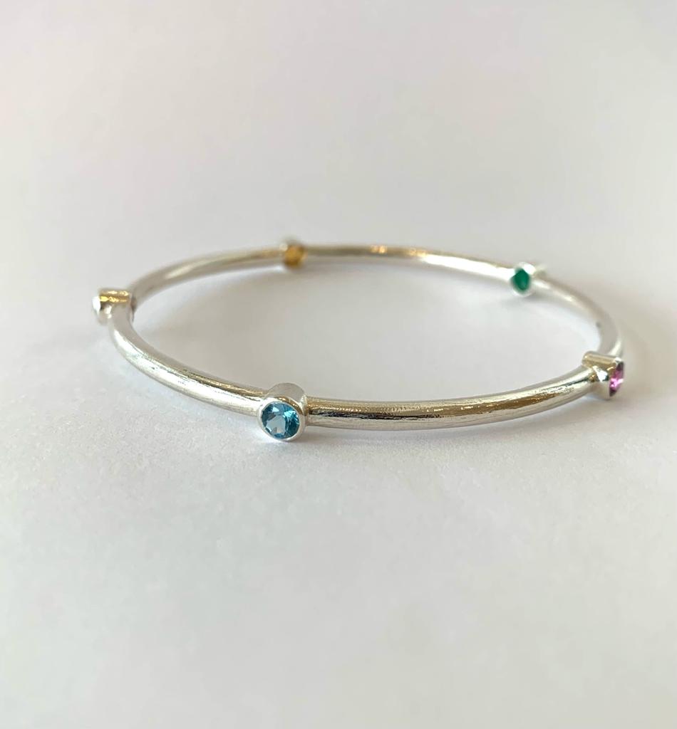 Turquoise on sale silver bangle