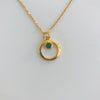 Gold Plated Belak with Emerald Pendant