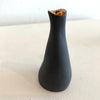 Miniature Black Porcelain Bud Vases with Gold Lustre