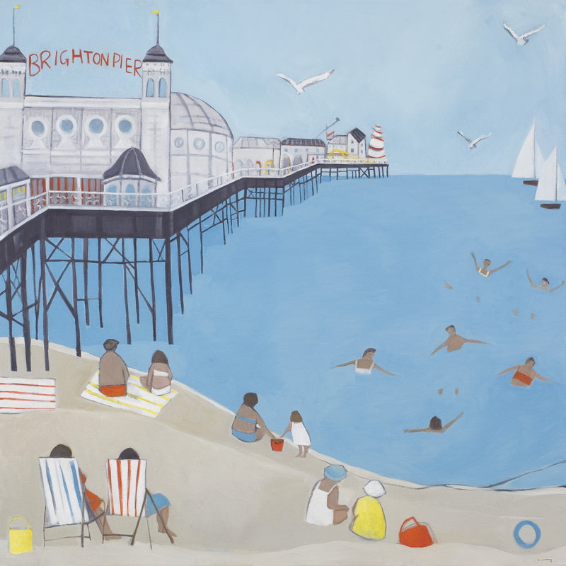 Brighton beach contemporary landscape print