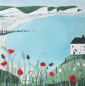 Poppies and  Coast Guard Cottage