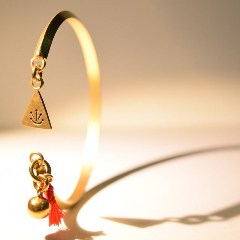 Triangular Bangles with 3 Charms