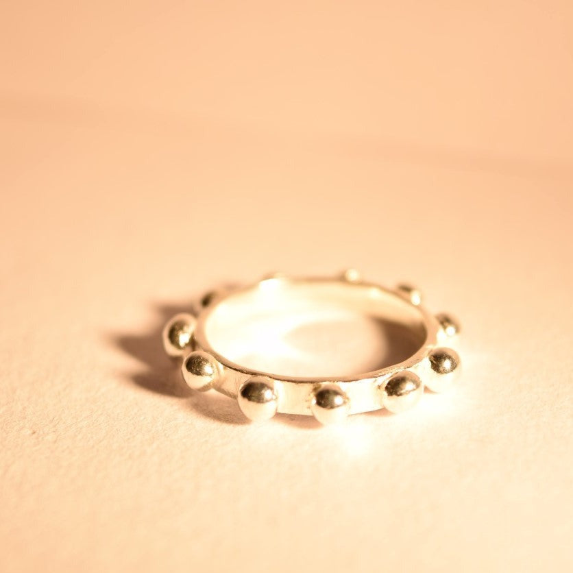 Silver Studded Ring